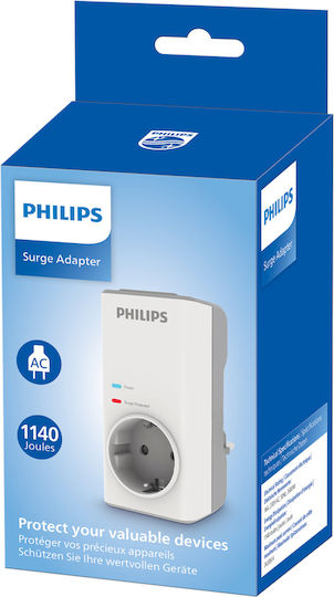 Philips CHP7010W/GRS Μονόπριζο Ασφαλείας 1140J Λευκό 4895229130142